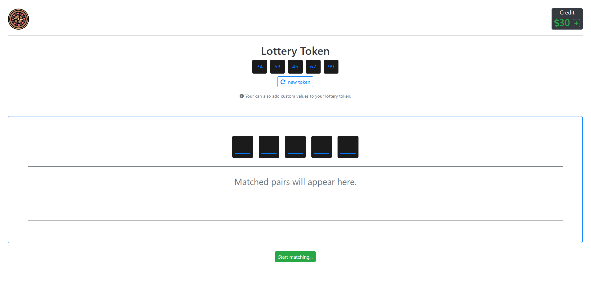 Lottery Matching App